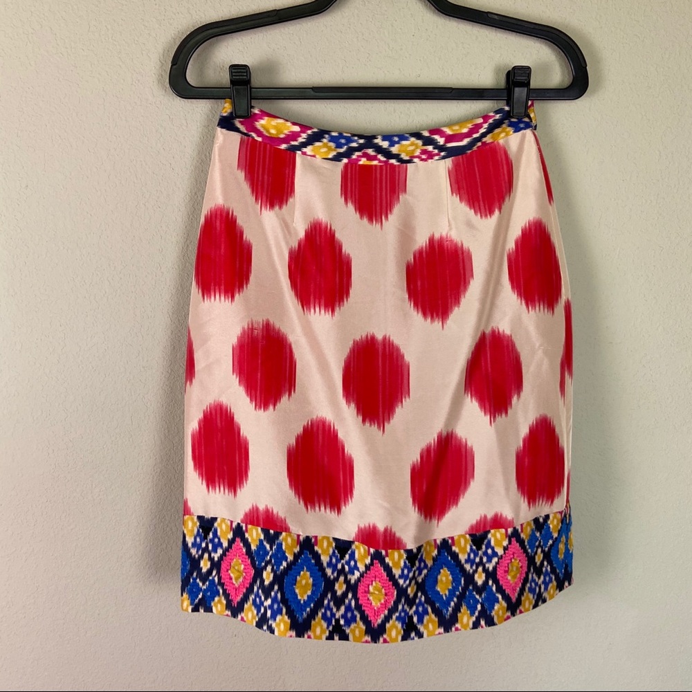 ANTHROPOLOGIE MAEVE Embroidered Skirt Circle 0